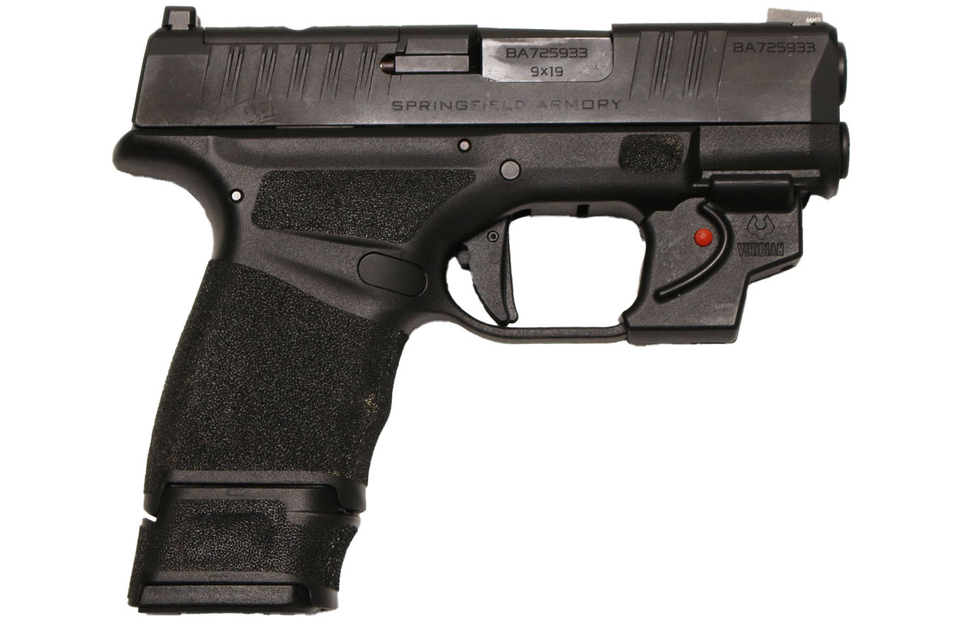 SPRINGFIELD Hellcat OSP 9mm Used Police Trade-in Optic Ready Pistol with Viridian Laser and Four Magazines